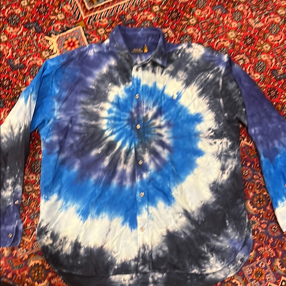 Polo by Ralph Lauren Blue and White Button Down Shirt